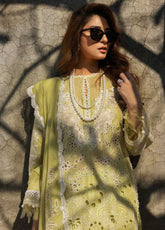 Kahf Luxury Embroidered Lawn 3 Piece Unstitched Suit KHF25LL KLR-08 AMELIA